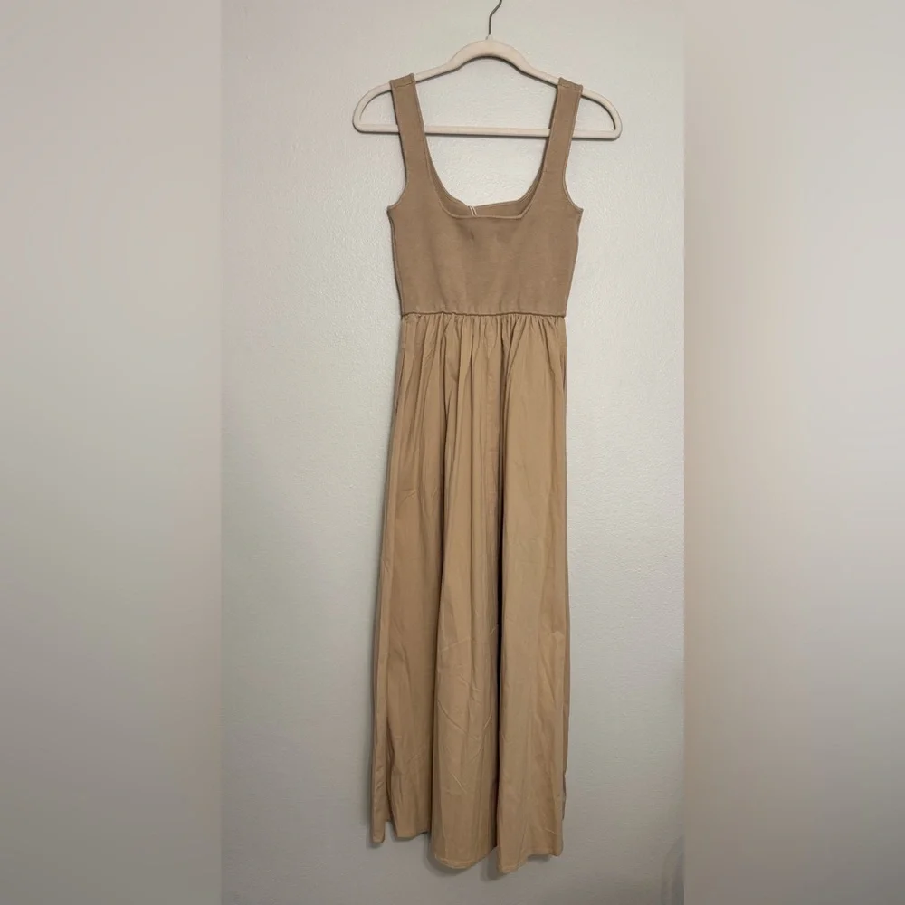 All:Row Lucinda Maxi Dress in Khaki . All Row - Picture 3 of 7